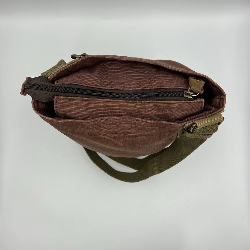 CHALA Patch Crossbody Shoulder Messenger Bag Handbag Purse Olive Khaki Plum EUC‎ - Picture 15 of 16